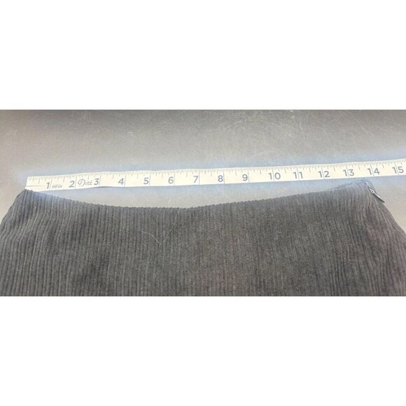 Womens Black Ribbed Lined Side Zip Mini Skirt Small Punk Goth Steampunk Emo Rock - Picture 9 of 10